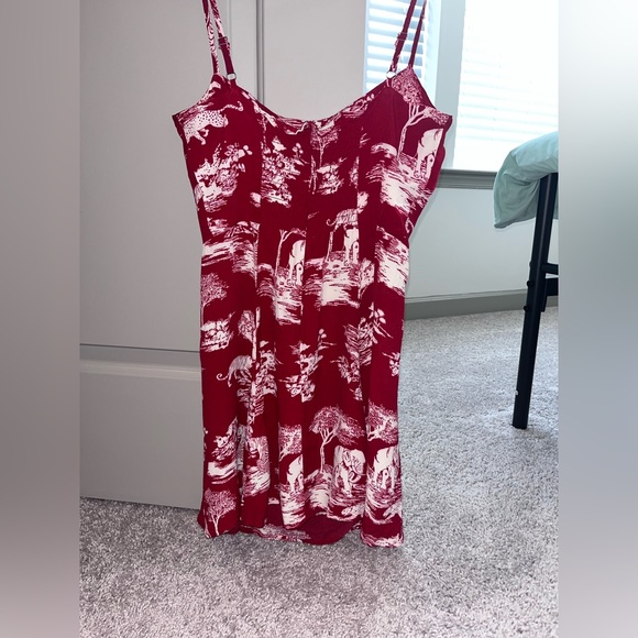 REFORMATION Kendall Mini Dress Nairobi Safari Animal Print 2 - Picture 5 of 7